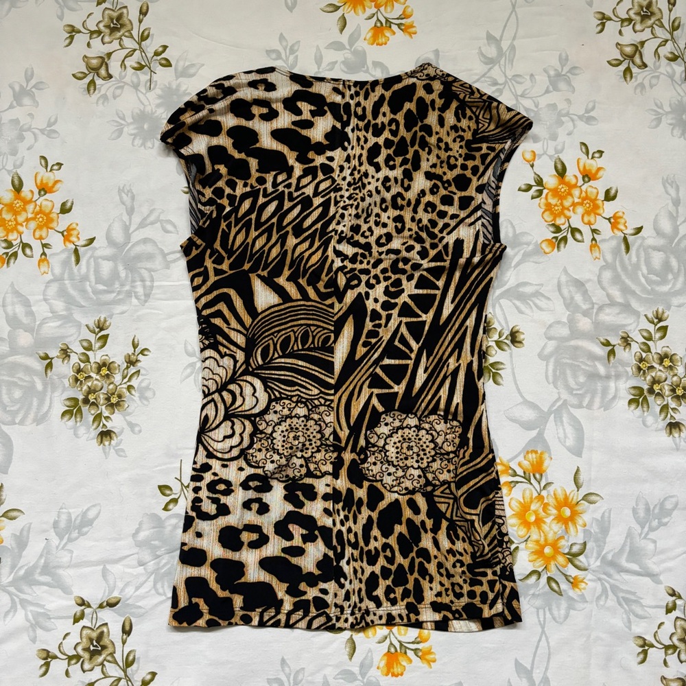 Cache Size S Animal Print Top - image 4